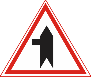 The service road is at your left