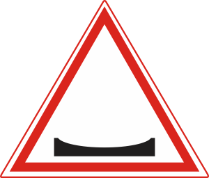 Dip in the road