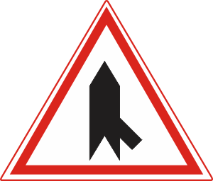 A small road is merging from the right side