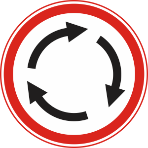 Mandatory roundabout