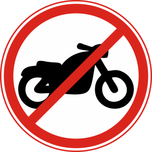 Motorcycle entry is prohibited
