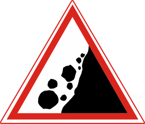 Risk of falling rocks